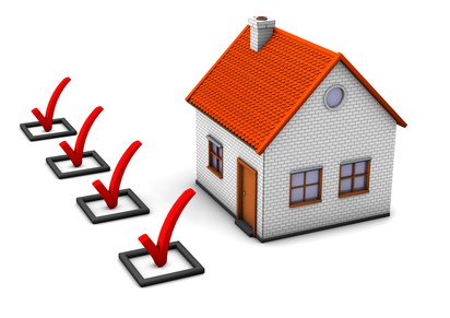 Illustration of a small white brick house with a red roof. In front of it are four checkboxes with red checkmarks, arranged in a diagonal line. The background is plain white. Waterproofing Company | Basement Leak Repair | City Wide Group | Professional waterproofing company and basement leak repair in Toronto since 1961. | https://www.citywidegroup.com | +1 416-283-5500