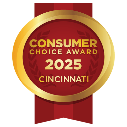 A red and gold emblem with the text Consumer Choice Award 2025 Cincinnati displayed prominently at the center. Waterproofing Company | Basement Leak Repair | City Wide Group | Professional waterproofing company and basement leak repair in Toronto since 1961. | https://www.citywidegroup.com | +1 416-283-5500
