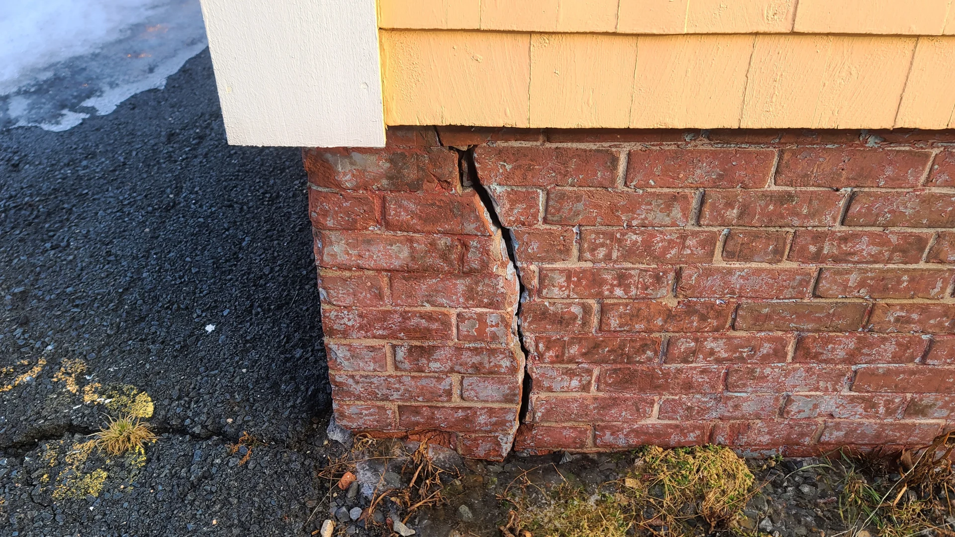 Foundation crack, structural or not, beside visible wall movement and basement water seepage